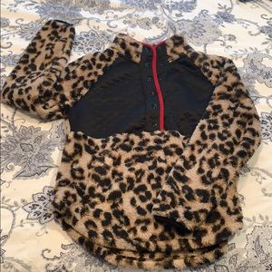 Leopard pull over jacket.